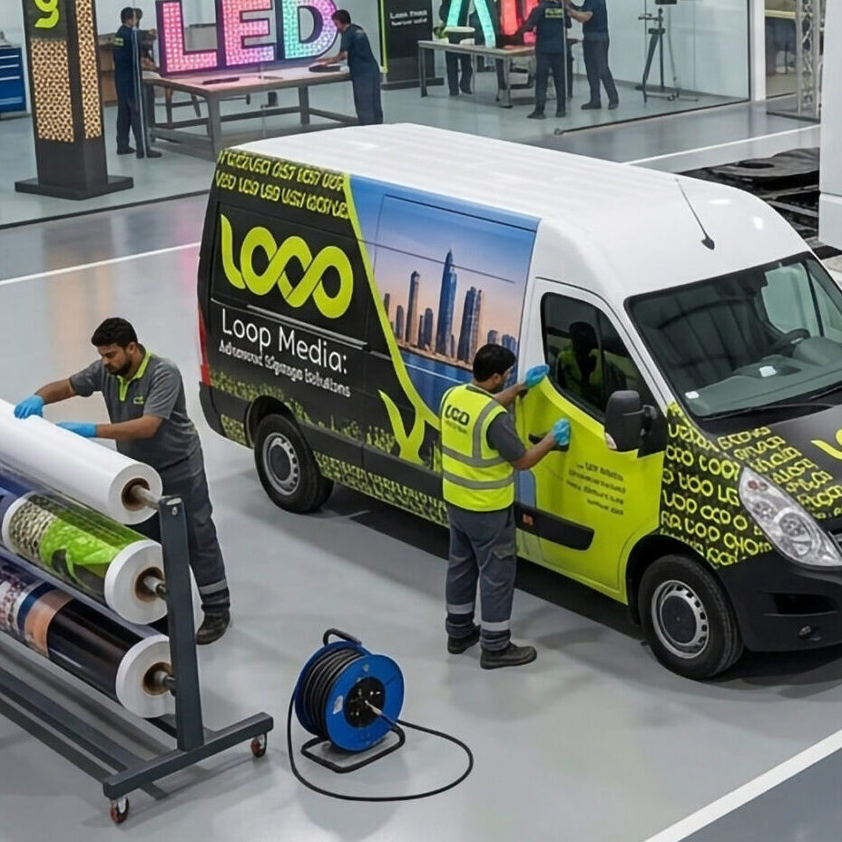 Vehicle branding company in qatar slide
