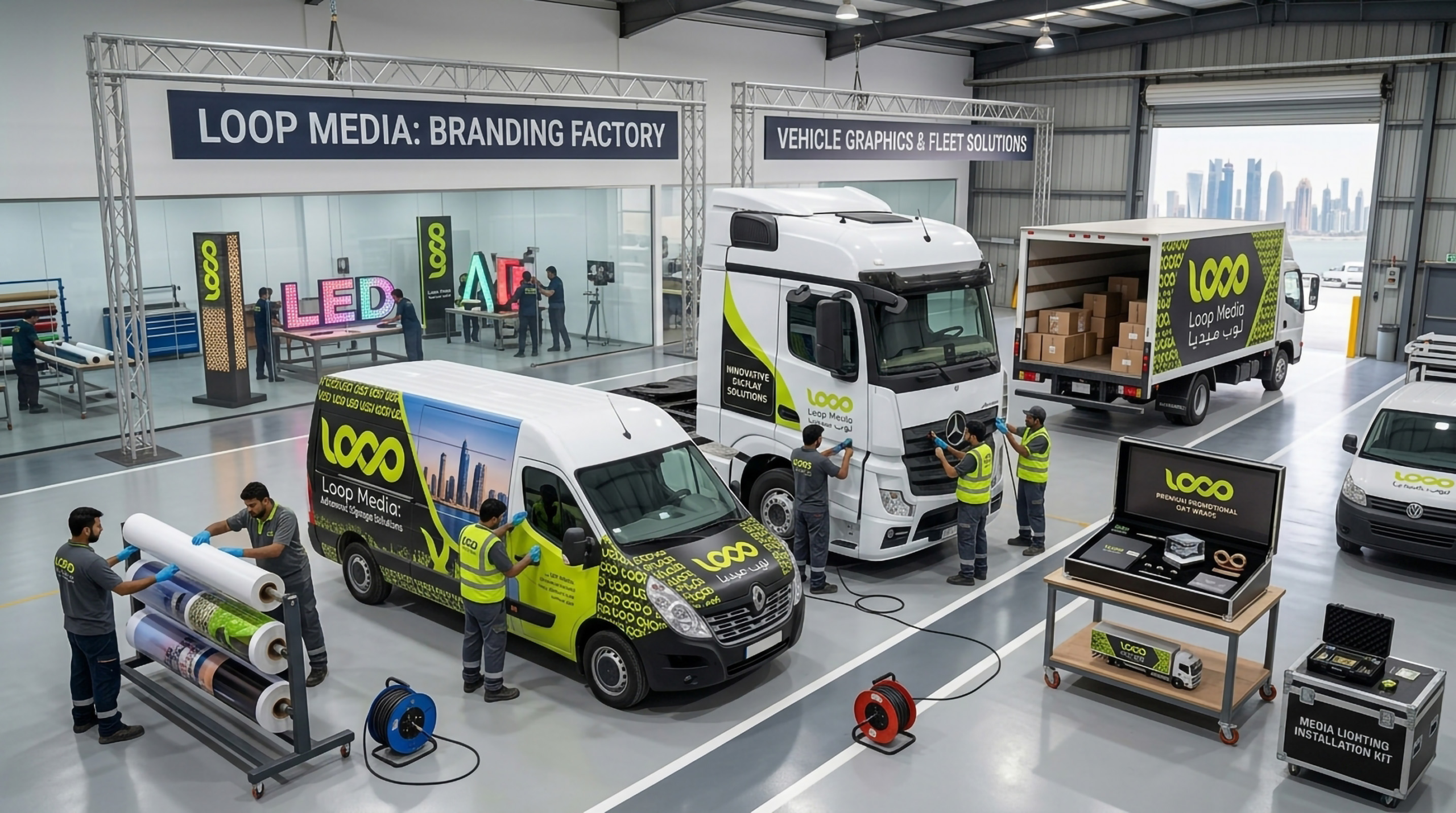 Vehicle branding company in qatar slide
